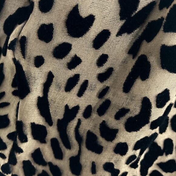 Tadashi Collection XS VTG 4 Tan Black Velvet Leopard Gown Dress Strapless Prom - Picture 6 of 9